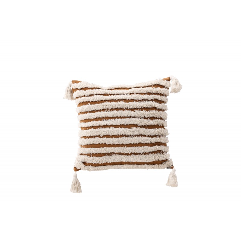 Elina Pudeovertræk  - Brun og Hvid