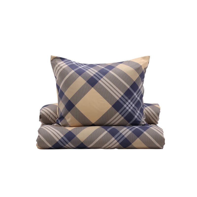 Aurora Sengelinned Sæt  - Beige og Blå og Hvid