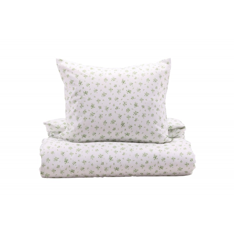 Eva Sæt Sengetøj  - Grøn og Hvid