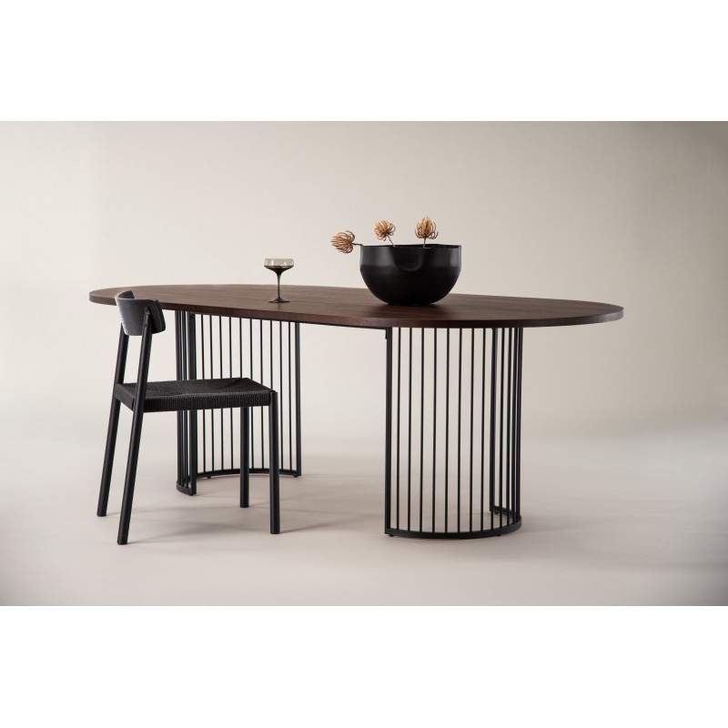 Hamneskar Ovalt spisebord 220 x 110 cm Valnød billede