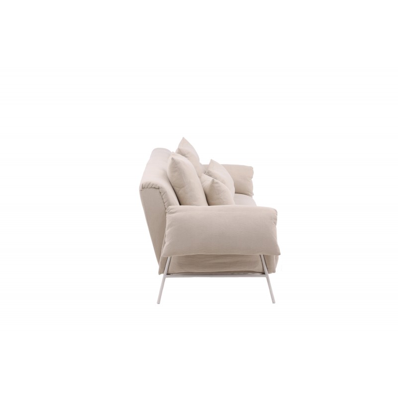 ockero 3 personers Sofa - Beige og Hvid billede