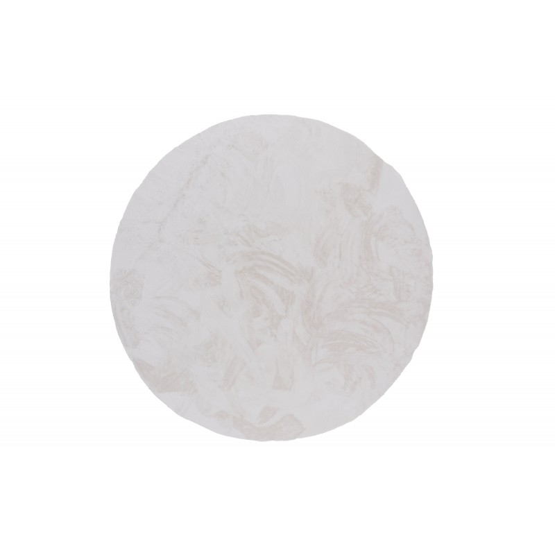 Nina Rundt Tæppe  - Hvid