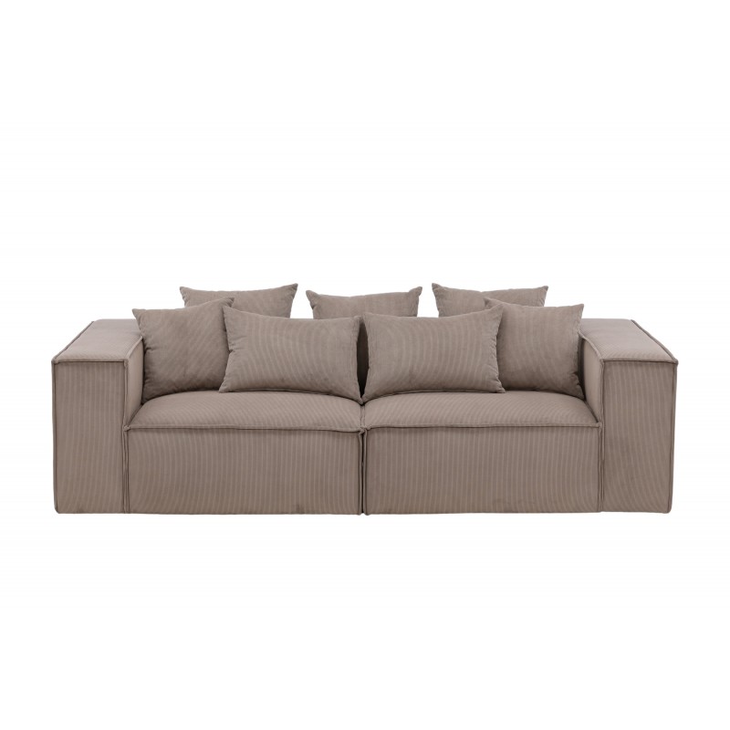 Gillholmen 3 personers Sofa - Brun Fløjl billede