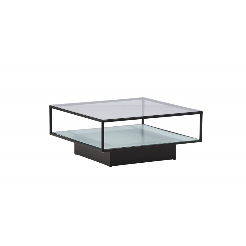 Maglehem Sofabord 90x90cm - Sort og Transparent billede