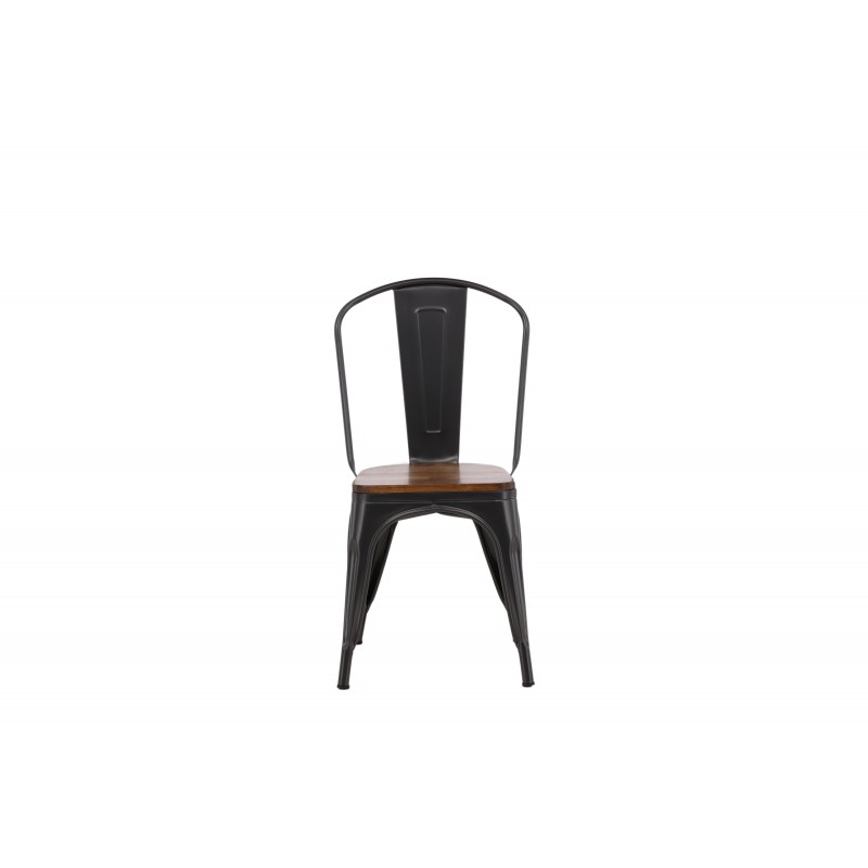 Tempe Spisebordsstol - Mørkegrå og Valnød billede