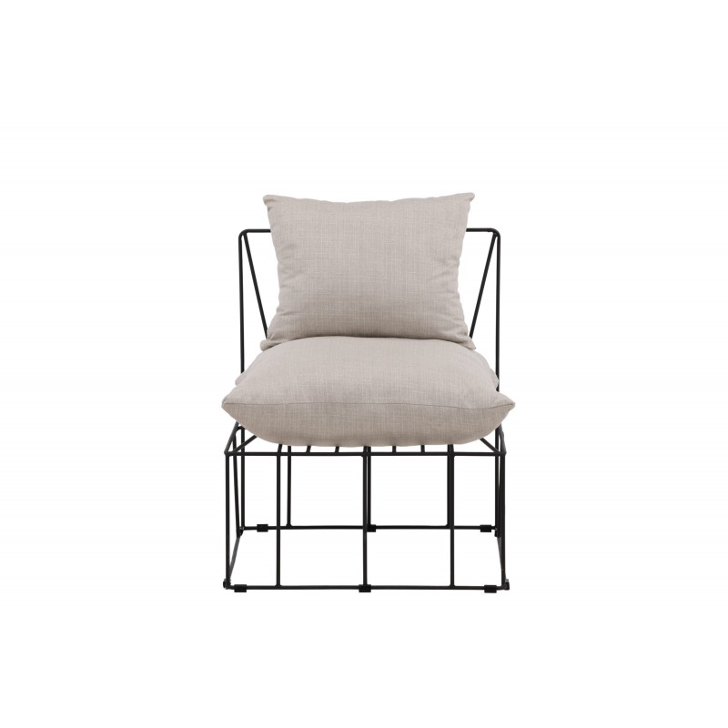 Livonia Loungestol - Beige og Sort billede