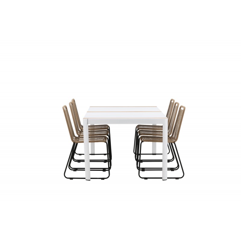 Togo  Spisebordssæt - Beige,Sort,Natur