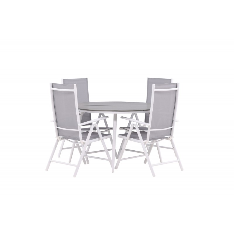 Break Rund Loungesæt - Havemøbelsæt - Grå,Hvid