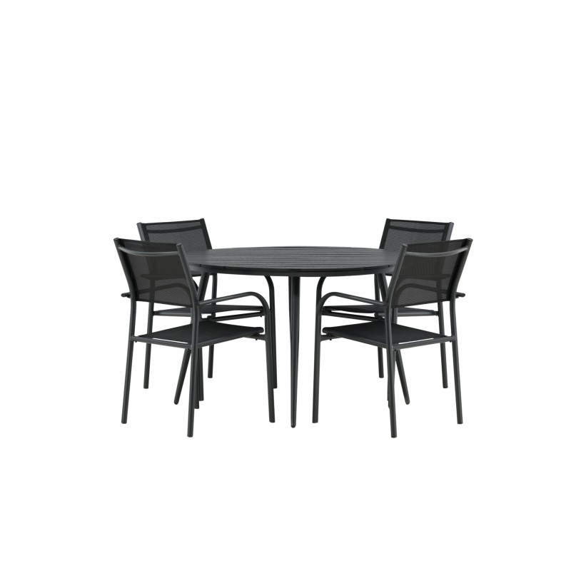 Break Rundt Loungesæt - Havemøbelsæt - Sort