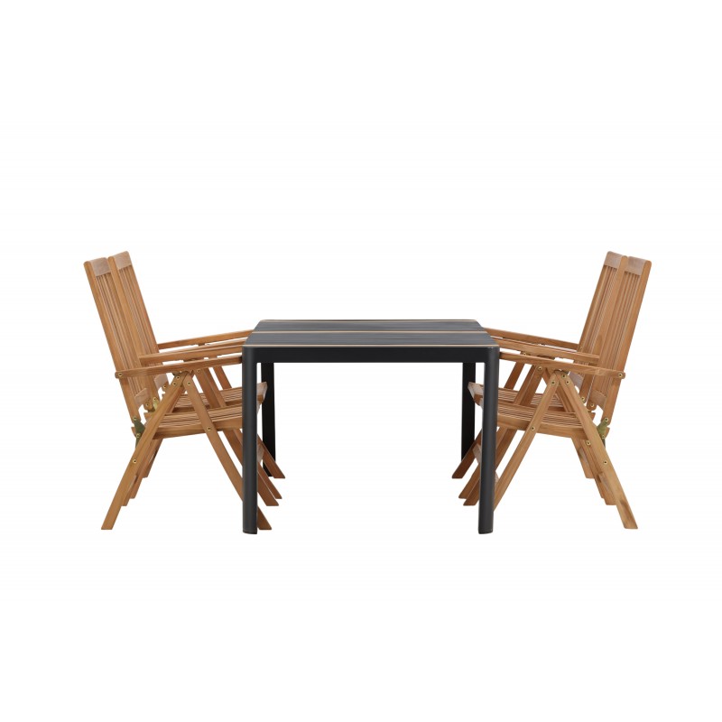 Togo  Loungesæt - Havemøbelsæt - Sort,Natur