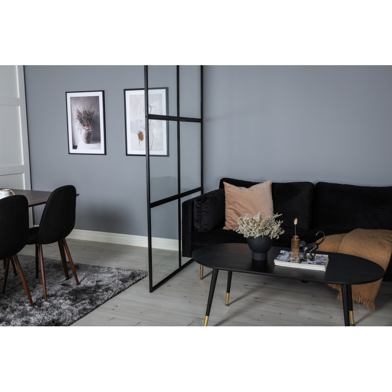 Leif New York skillevæg 120 x 210 - Sort billede