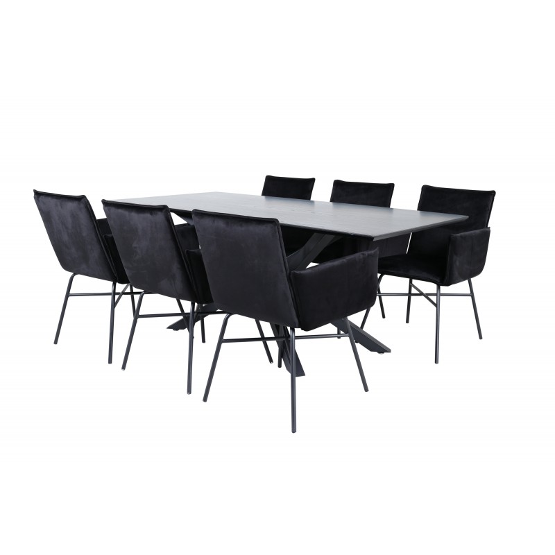 Piazza t Spisebordssæt - Sort billede