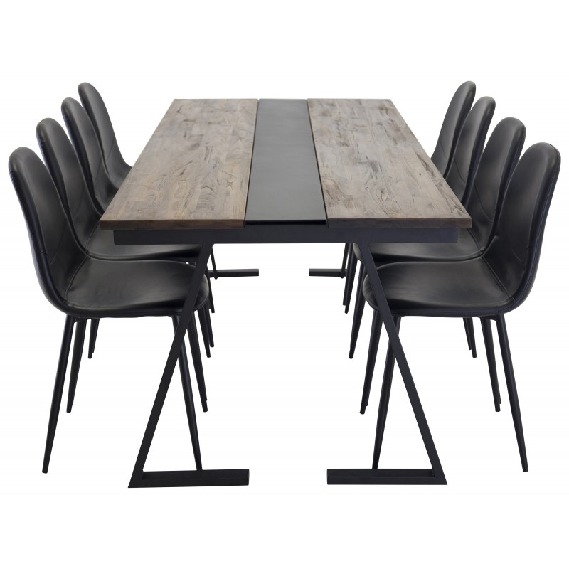 Jakarta Spisebordssæt - Sort og Natur