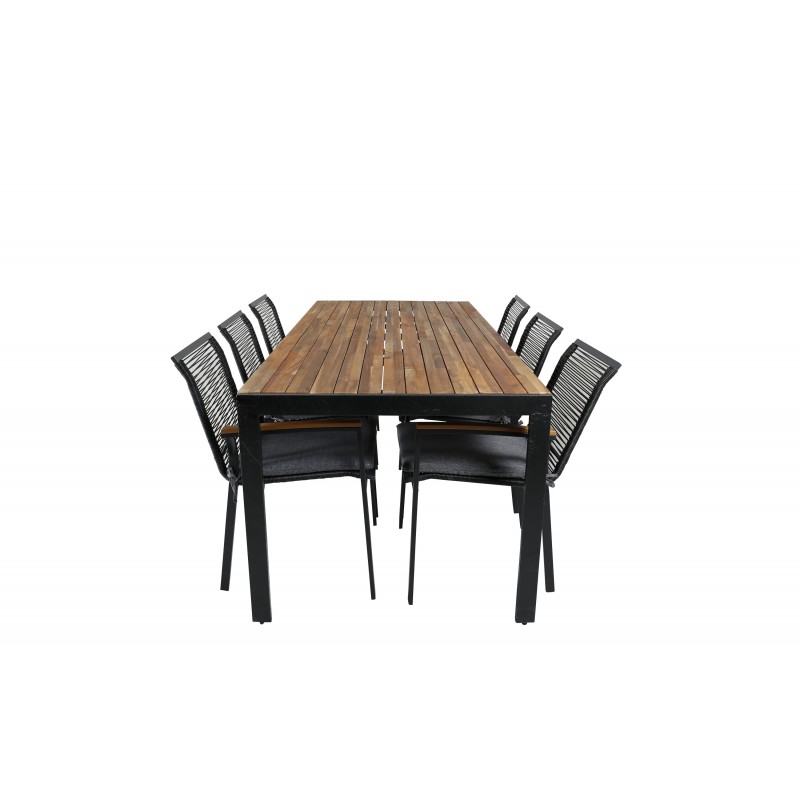 Bois e Spisebordssæt - Sort,Natur