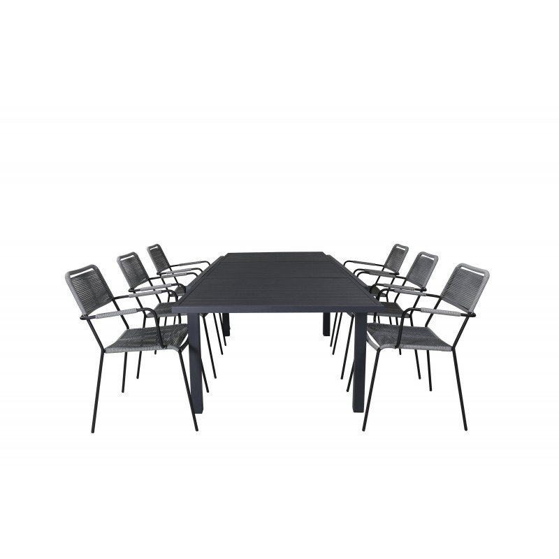 Marbella t Spisebordssæt - Sort,Grå