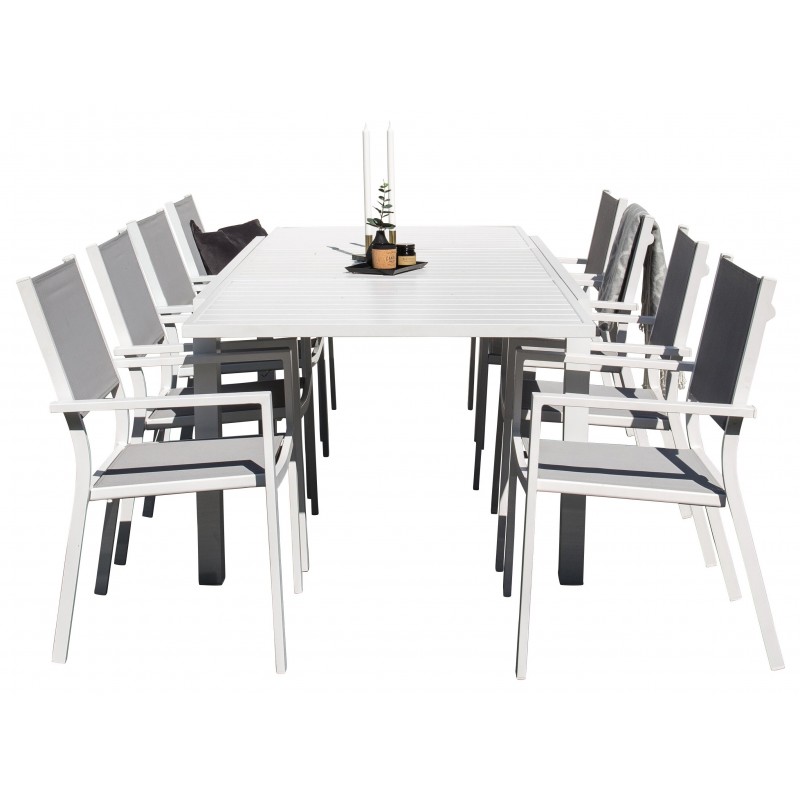 Marbella e Spisebordssæt - Sort,Hvid