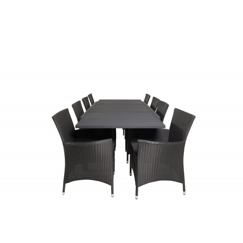 Marbella t Loungesæt - Havemøbelsæt - Sort