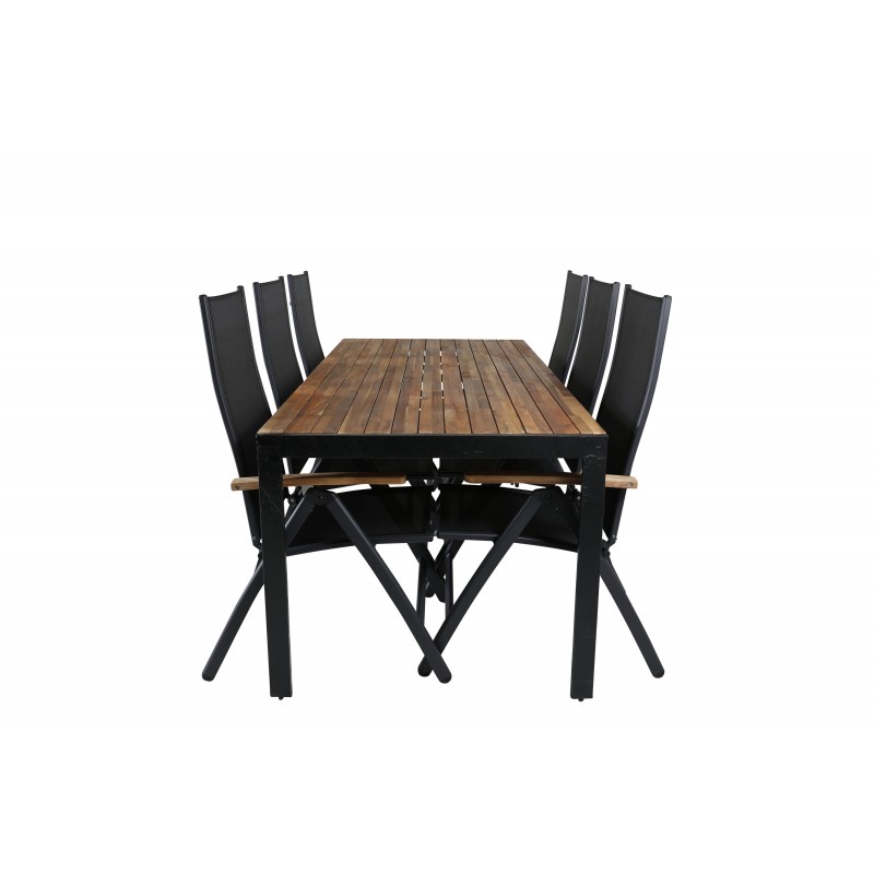 Bois Loungesæt - Havemøbelsæt - Sort,Natur