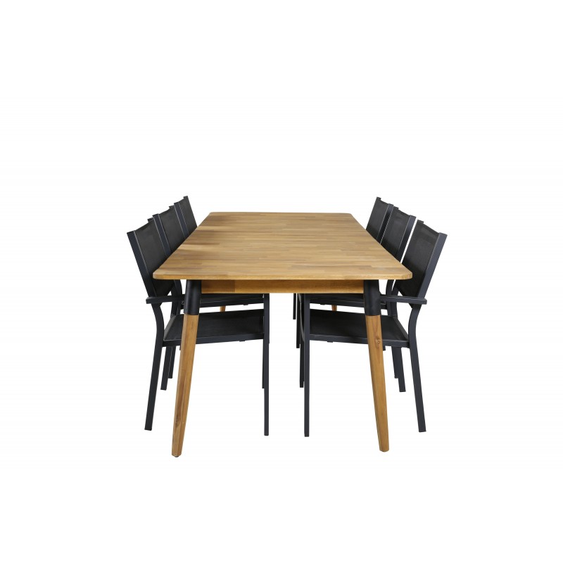 Julian Loungesæt - Havemøbelsæt - Sort,Natur