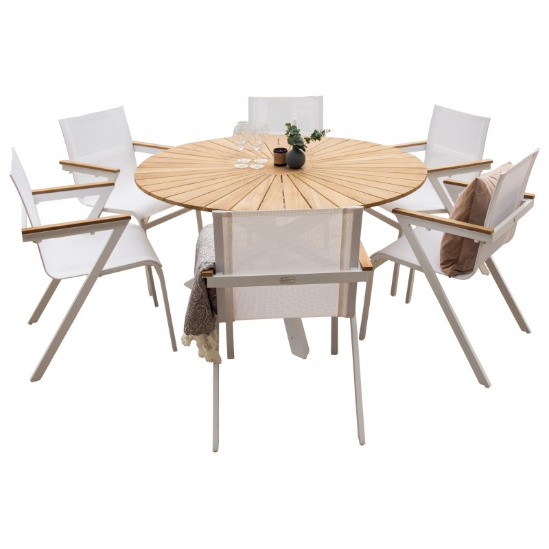 Mexico Rundt Spisebordssæt - Natur,Hvid