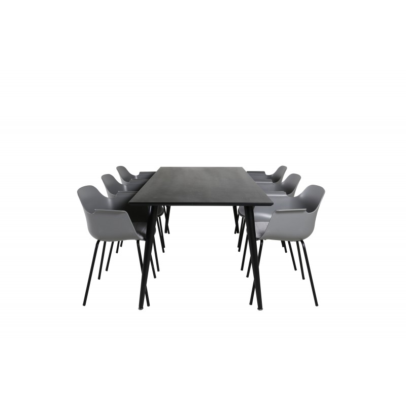 Dipp t Spisebordssæt - Sort og Grå