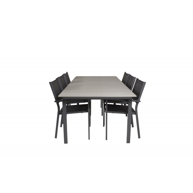 Levels  Spisebordssæt - Sort,Mørkegrå