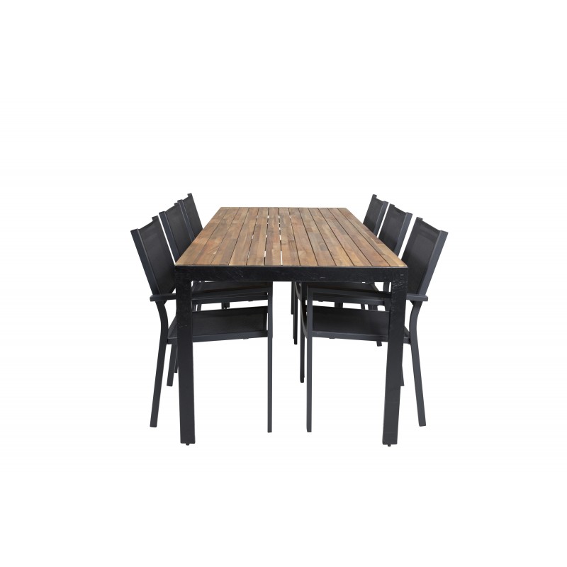 Bois  Loungesæt - Havemøbelsæt - Sort,Natur