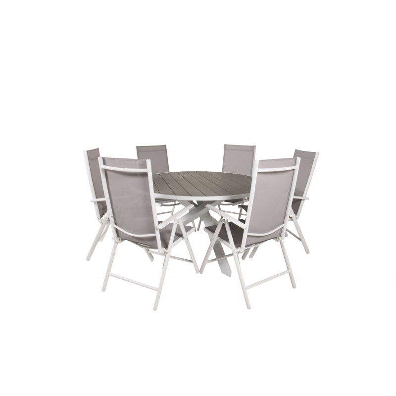 Parma Rundt Loungesæt - Havemøbelsæt - Grå,Hvid