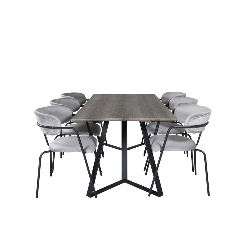 Marina t Spisebordssæt  - Sort og Grå billede