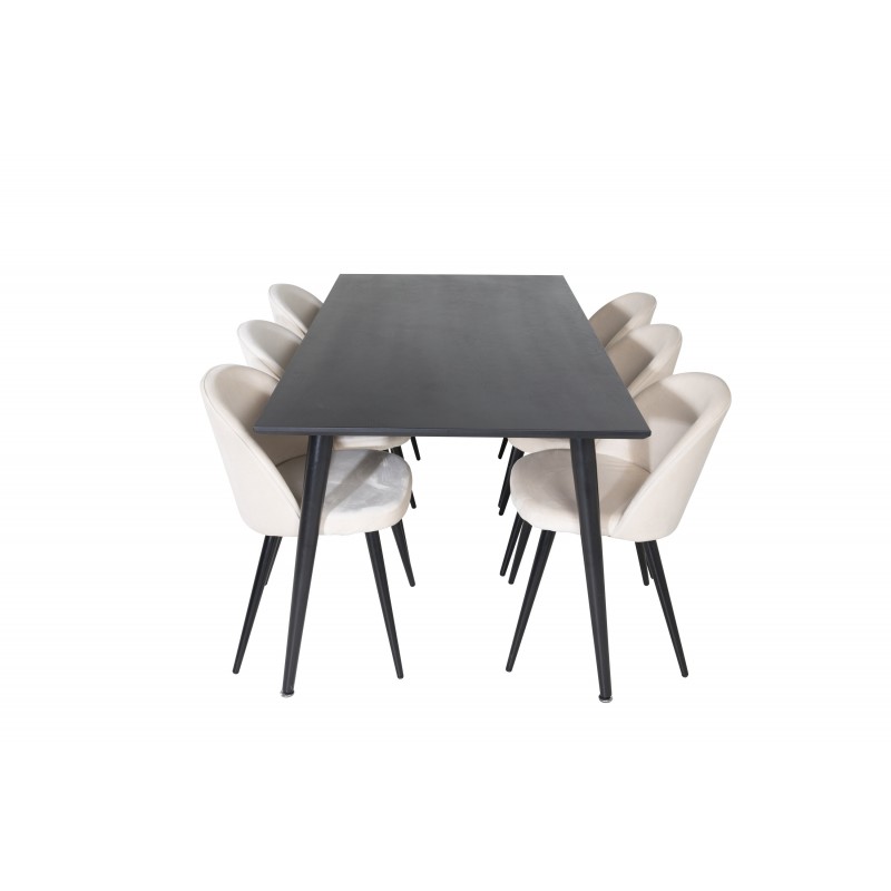 Dipp  Spisestue Sæt  - Beige og Sort