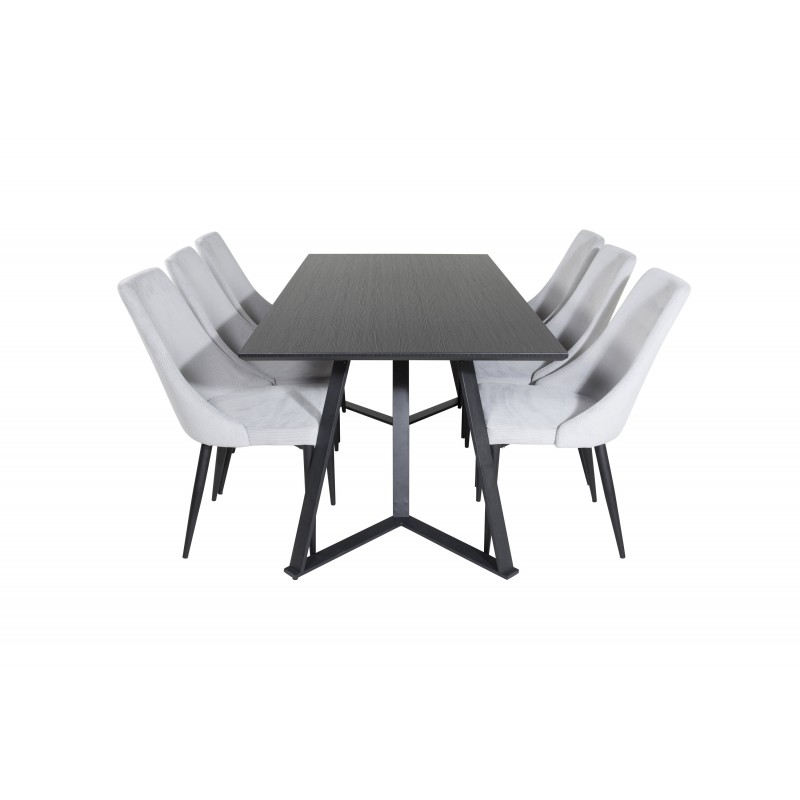 Marina t Spisebordssæt  - Sort og Grå