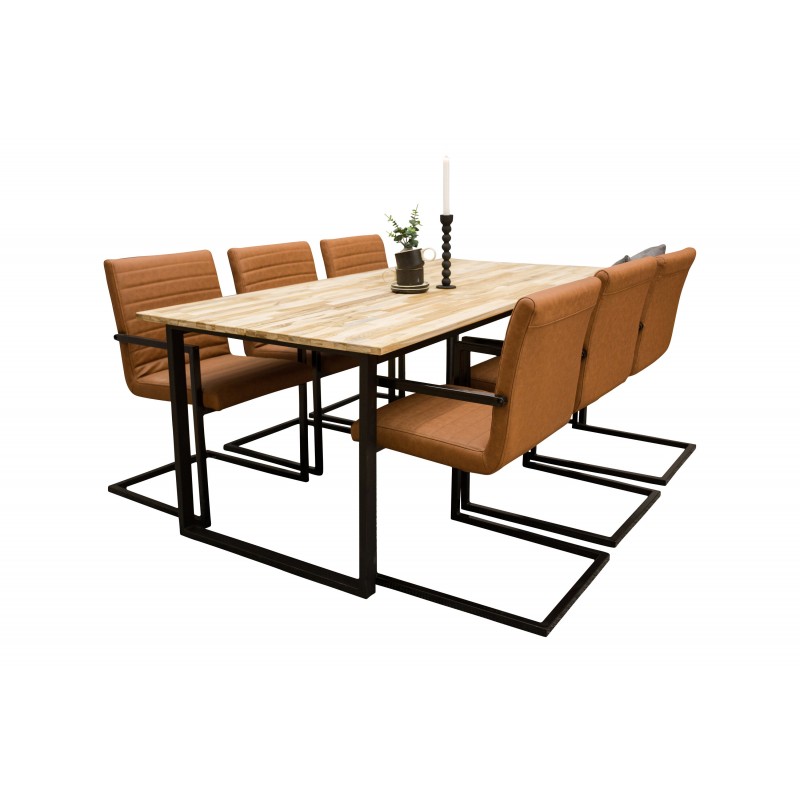 Cirebon t Spisebordssæt - Sort og Brun billede