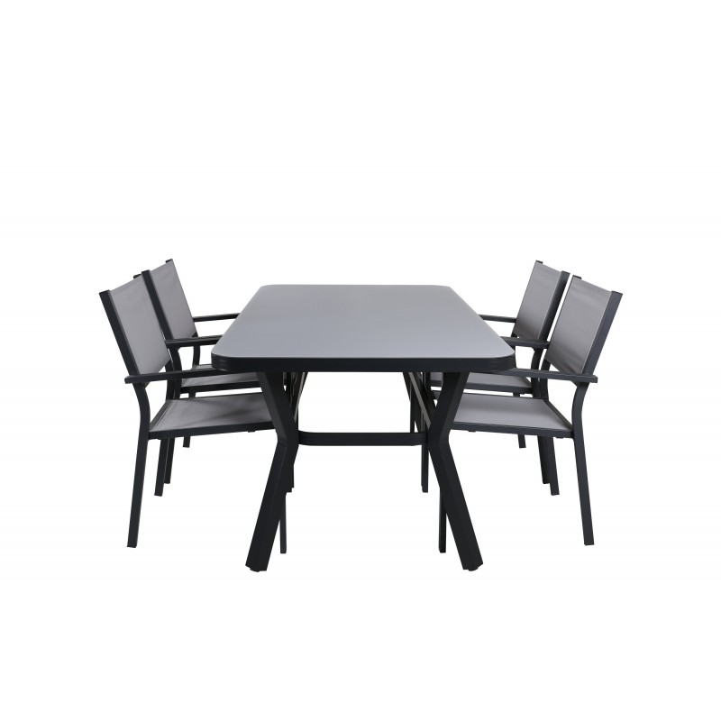 Virya  Loungesæt - Havemøbelsæt - Sort,Grå