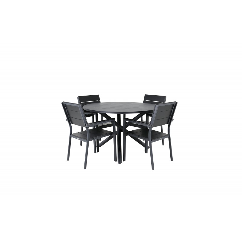 Alma Rund Loungesæt - Havemøbelsæt - Sort