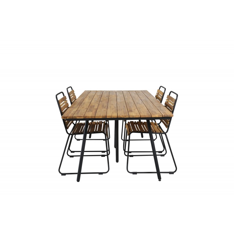 Chan t Spisebordssæt - Sort,Natur