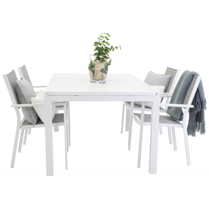 Marbella  Spisebordssæt - Sort,Hvid