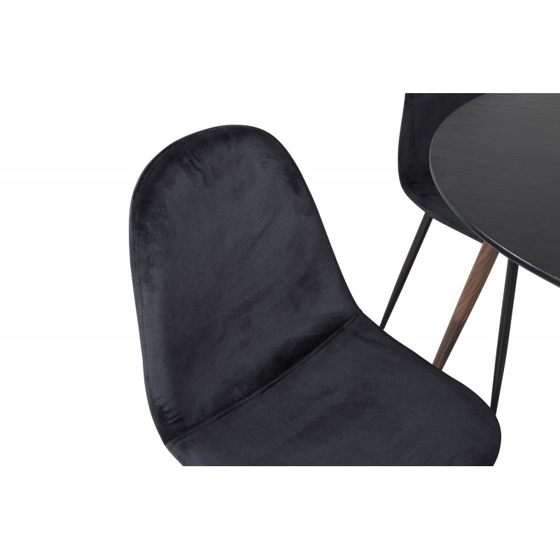 Plaza Rundt Spisebordssæt  - Sort billede