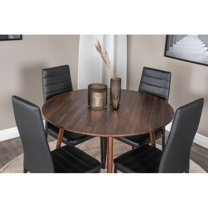 Plaza Rundt Ø100 Spisebordssæt - Natur