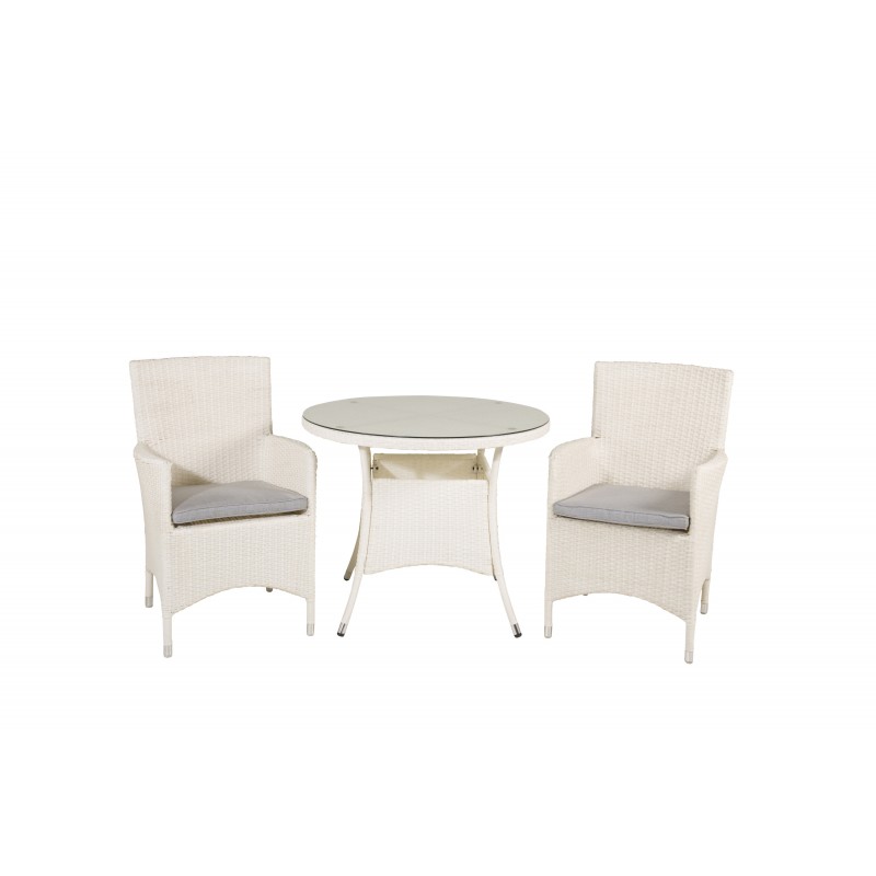 Volta Rundt Loungesæt - Havemøbelsæt - Grå,Hvid