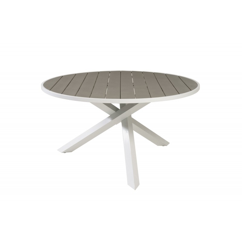 Parma Rundt Spisebord - Grå,Hvid