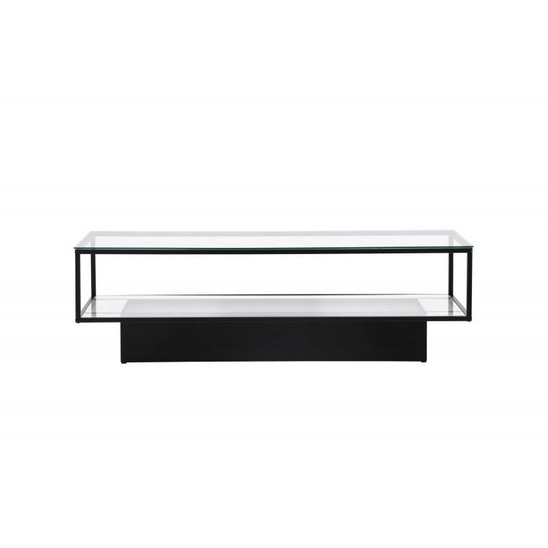 Maglehem Sofabord 130 x 60 - Sort og Transparent