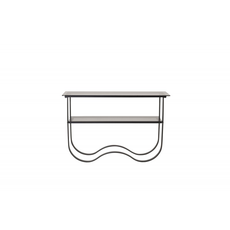 Wavy Sidebord - Sort og Hvid Glass billede