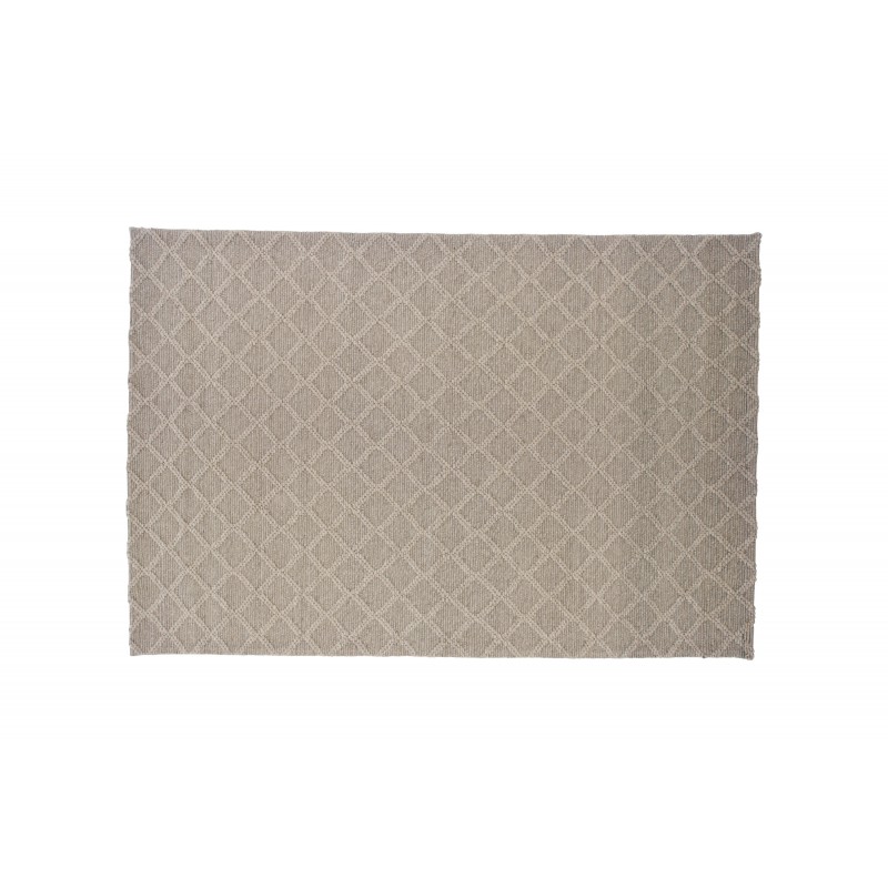 Skyet Tæppe - Beige billede