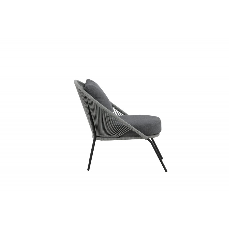 Lindos Loungestol - Sort,Grå billede