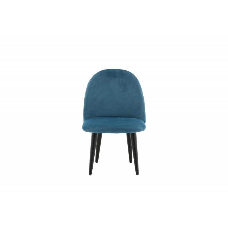 Velvet Børnestol - Sort og Blå