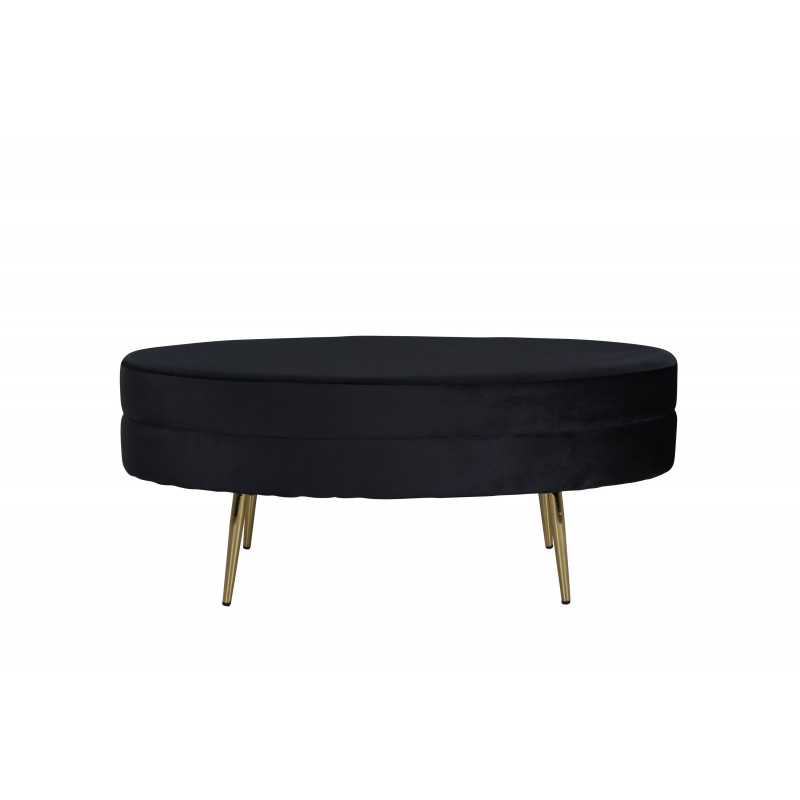 Otto Ottoman - Sort og Messing