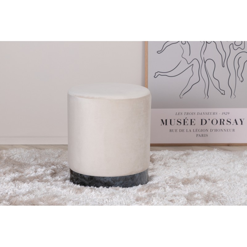 Benji Puf - Beige og Sort billede