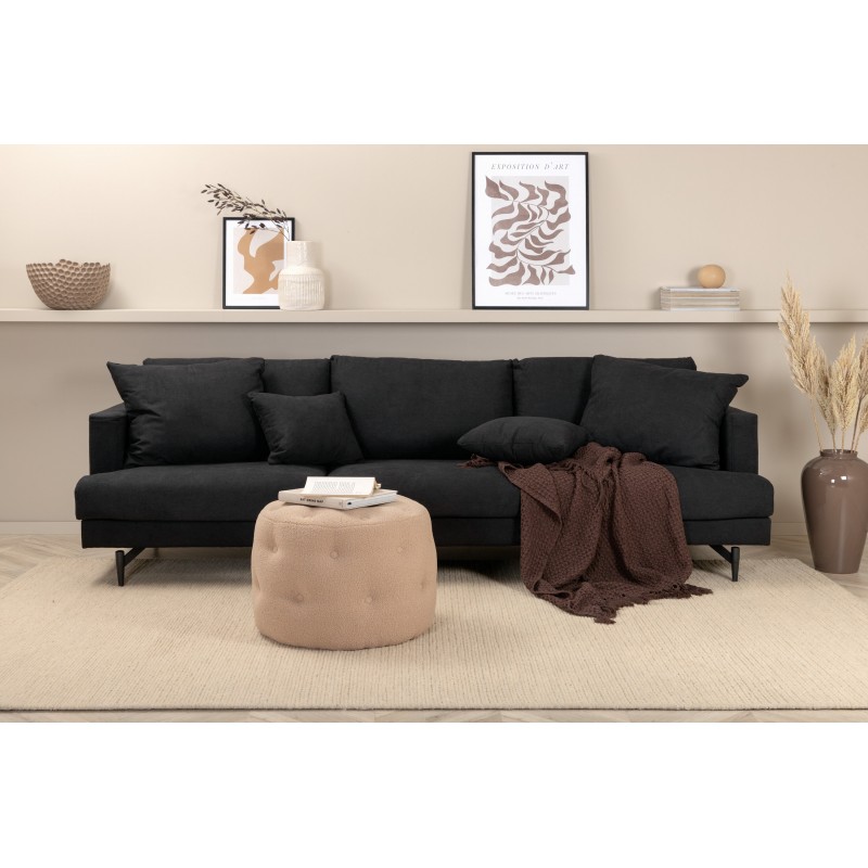Sofia 3 personers Sofa  - Sort billede