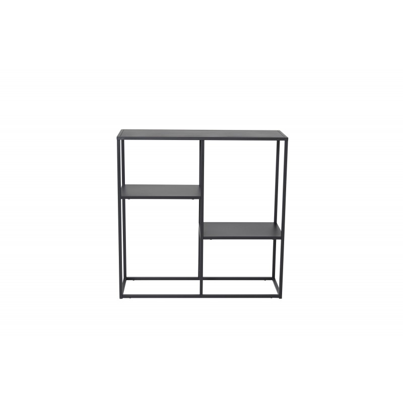 Staal Hylde 80 x 81cm - Sort billede