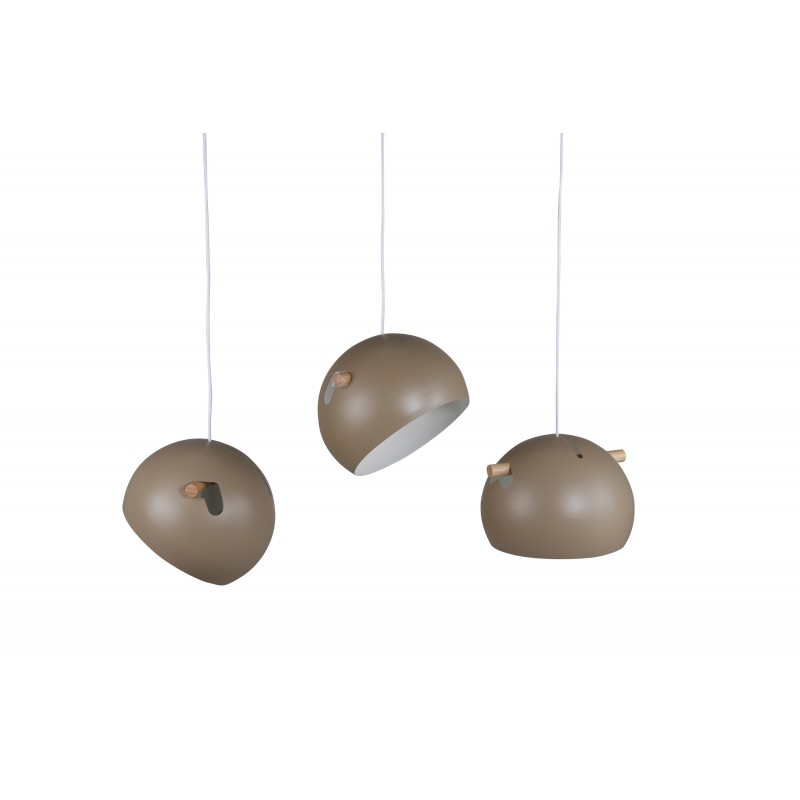 VENTURE DESIGN Tubbie loftlampe - natur træ og beige jern